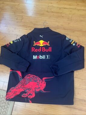 Red Bull Racing Puma Jacket men black red full zip Mobil 1 Softshell graphic 3XL